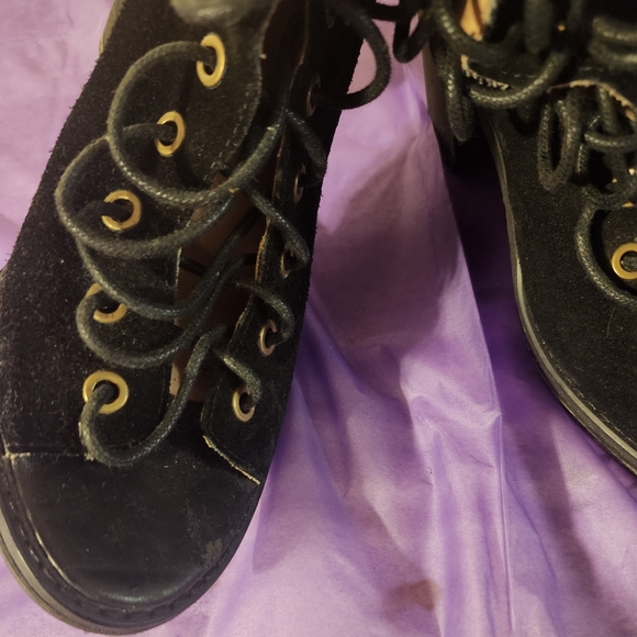 Jeffrey Campbell Black Lace-Up Boots - Picture 10 of 11
